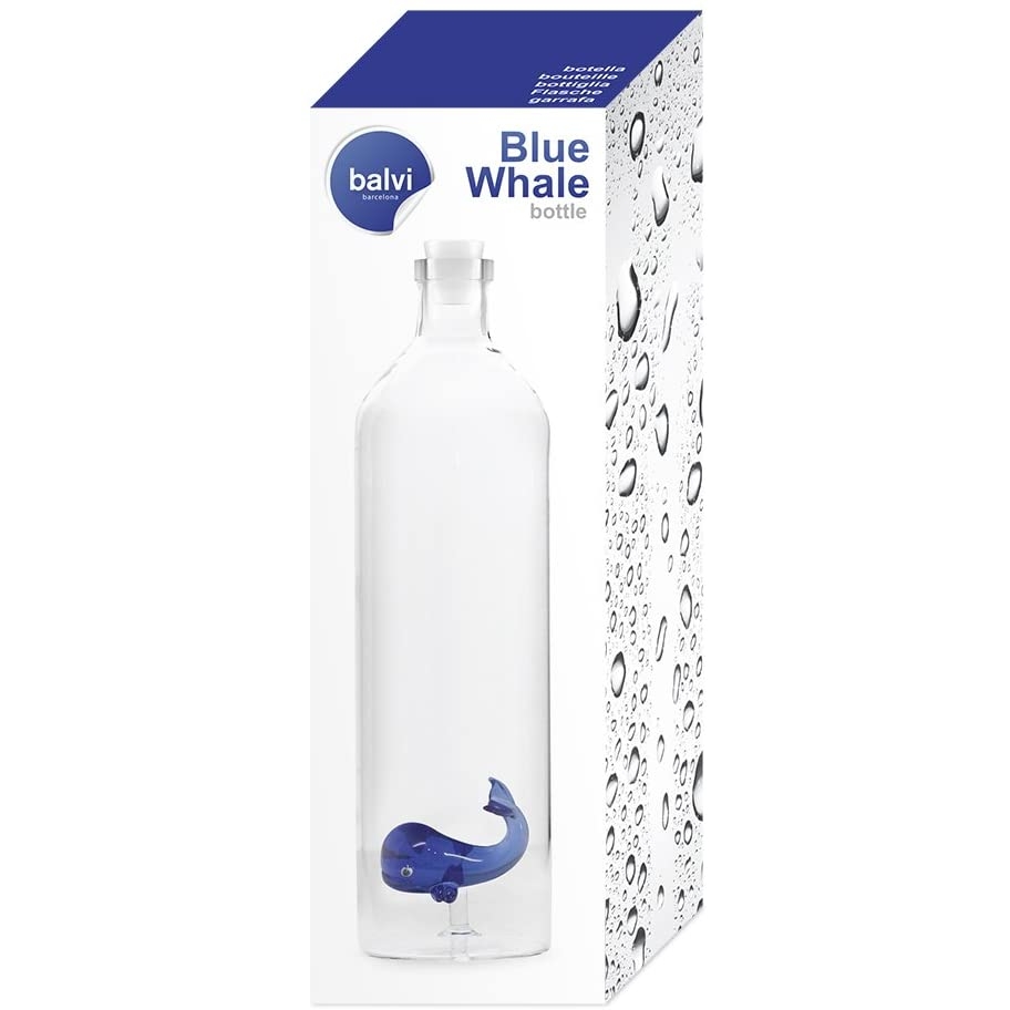 Gourde en verre borosilicaté Balvi BLue Whale L. 1,2 Balvi